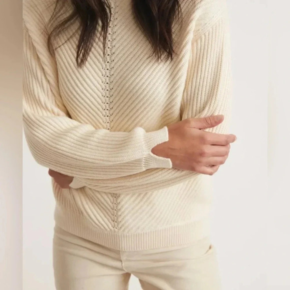 NWT Marine Layer Skylar Turtleneck Ivory Sweater - Picture 4 of 9